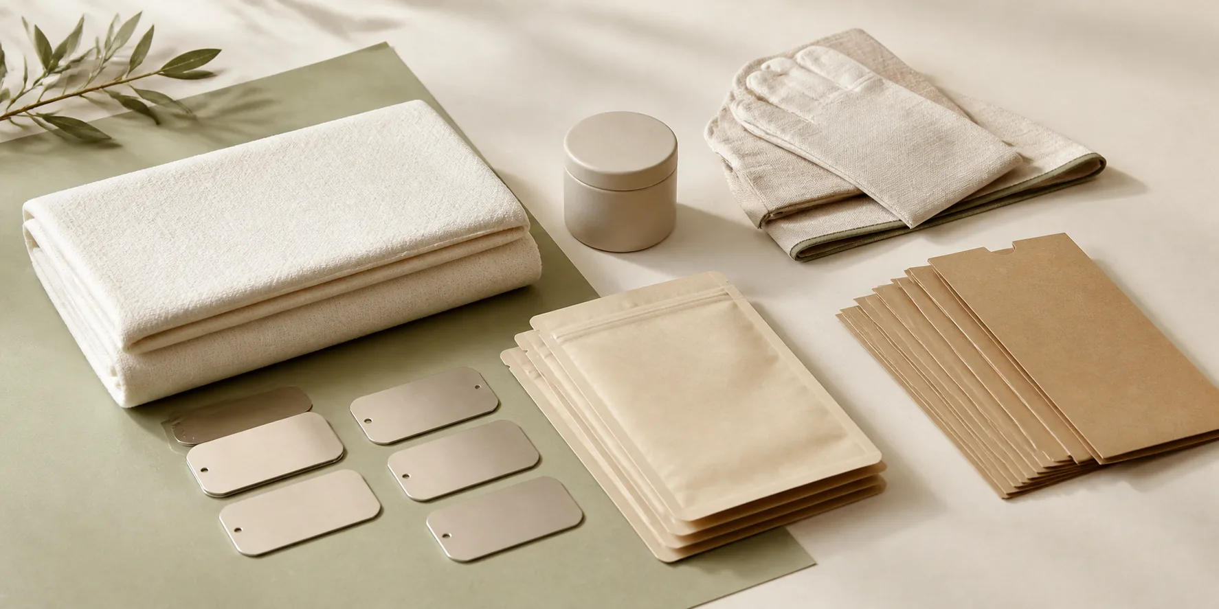 Editorial product-system visual for the Crematory Supplies and Refill planning route