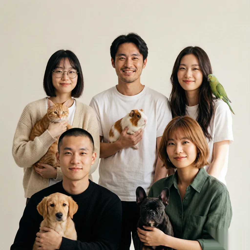 Petorvi team workspace with companion animals.